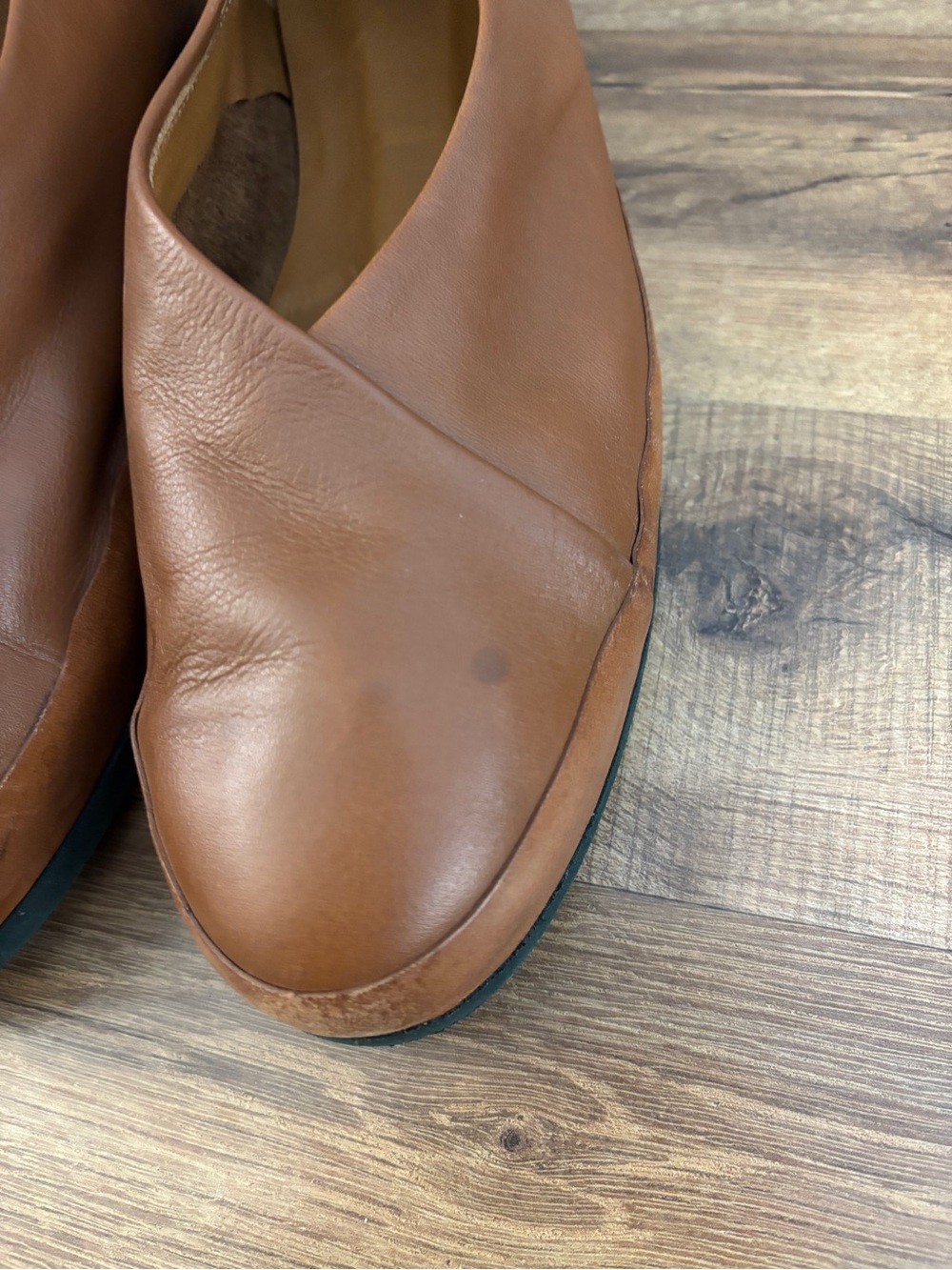 Coclico Gen Flat Leather Slip On Shoes Minimalist Brown Women’s - Picture 7 of 13
